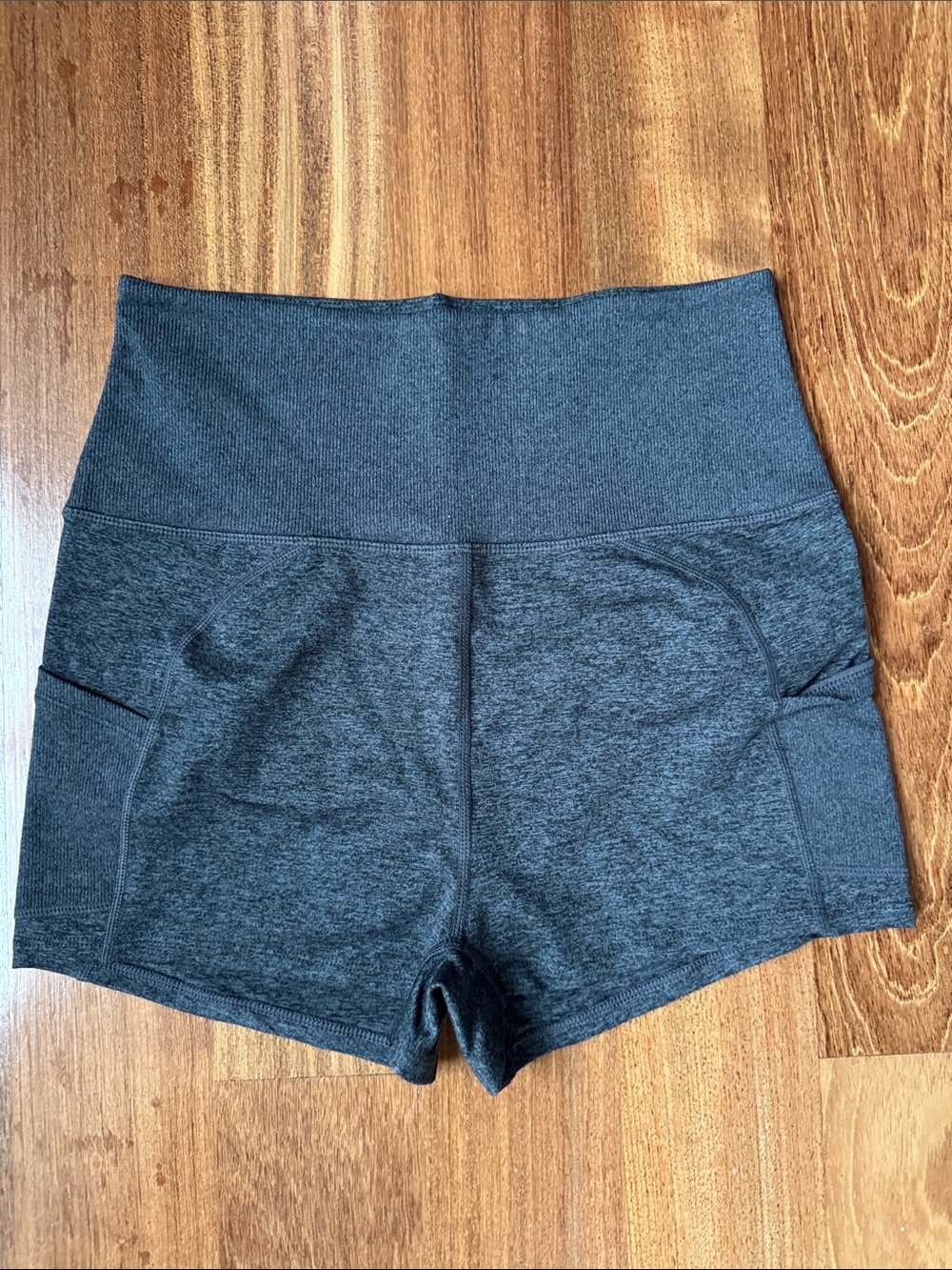 FP Movement by Free People High-Rise Bike Shorts in Charcoal